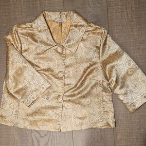Dress Barn Gold Paisley Blazer